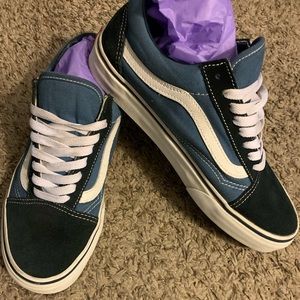 Vans navy blue and white